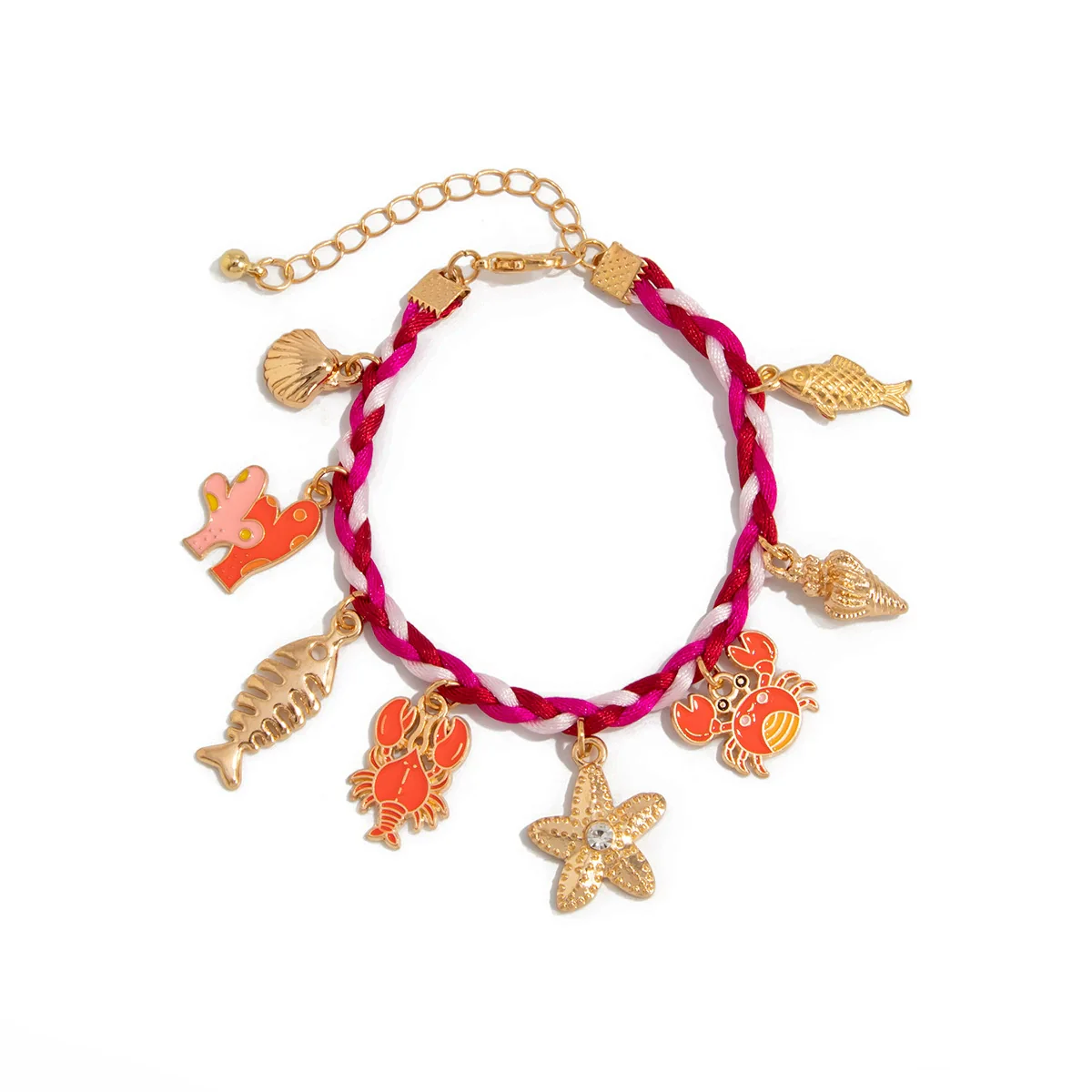 Jewelry Alloy Animal Zodiac Starfish Scallop Pendant Bracelet Electroplated For Women - Image 5