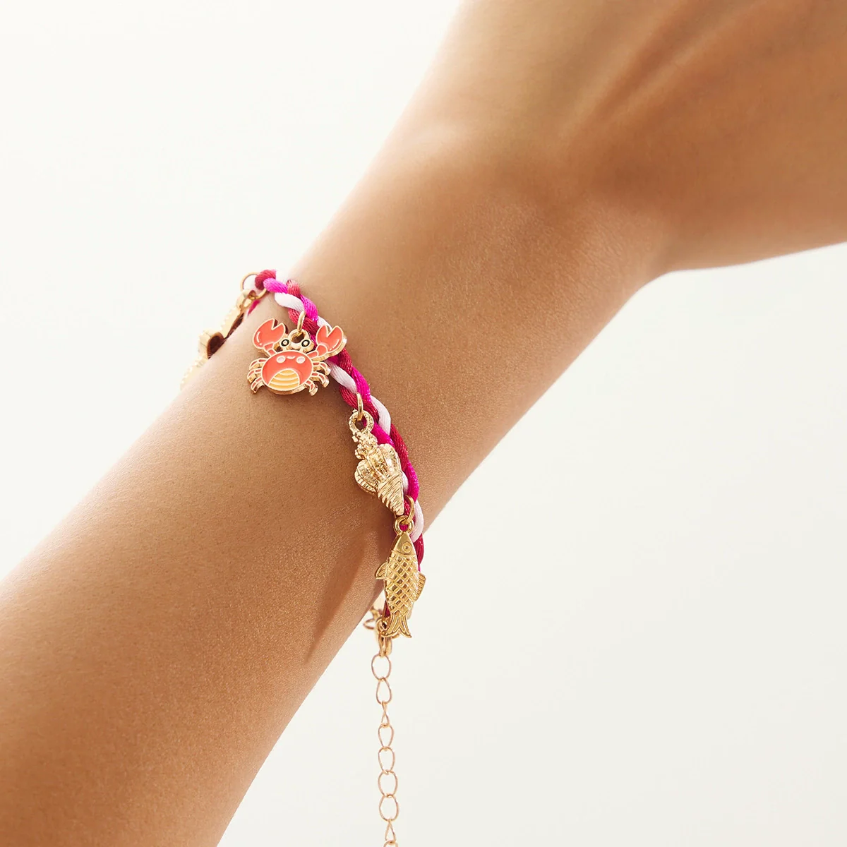 Jewelry Alloy Animal Zodiac Starfish Scallop Pendant Bracelet Electroplated For Women - Image 6