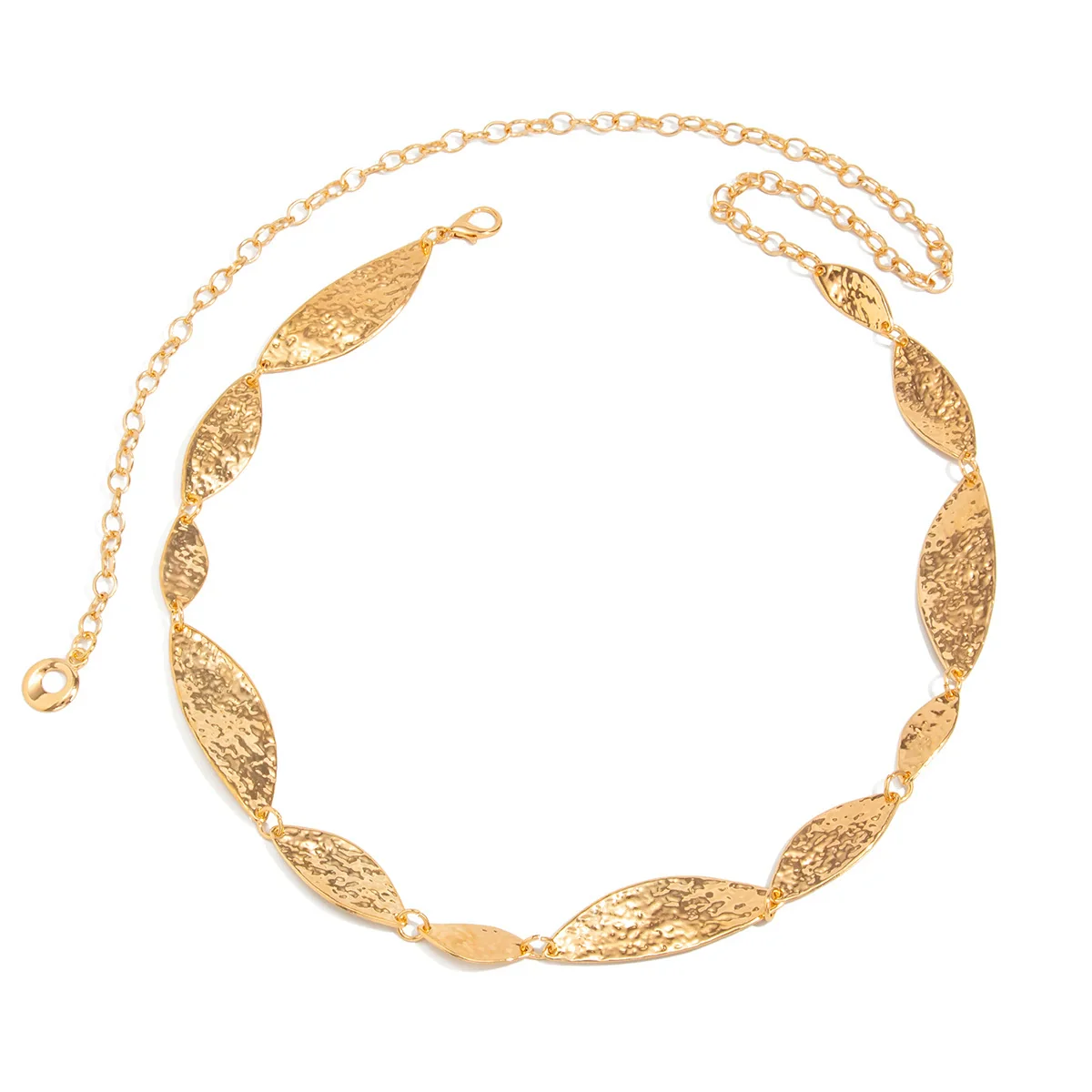 Jewelry Alloy Corrugated Geometric Leaf Body Chain Pop Style Lobster Clasp For Female - Image 5