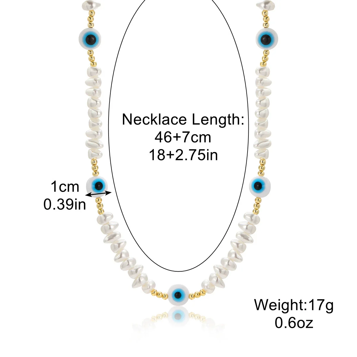 Jewelry Alloy Devil's Eye Pendant Multilayer Necklace With Geometric Wave Pattern And Electroplating Treatment For Women - Image 12