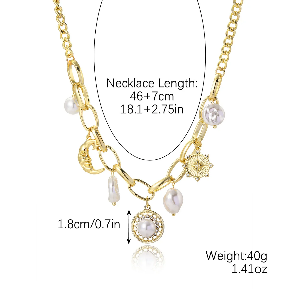 Jewelry Alloy Devil's Eye Pendant Multilayer Necklace With Geometric Wave Pattern And Electroplating Treatment For Women - Image 8