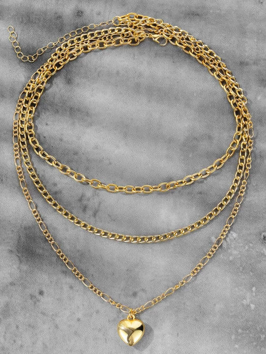 Jewelry Alloy Doublelayer Clavicle Chain Snake Pendant Necklace With Geometric Pattern And Dripping Oil Design For Women - Image 3