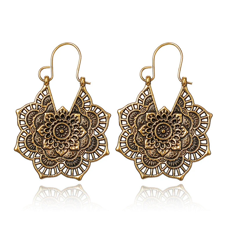 Jewelry Alloy Electroplating Geometric Semicircular Cshaped Fanshaped Earrings With Spider Web Pattern - Image 9