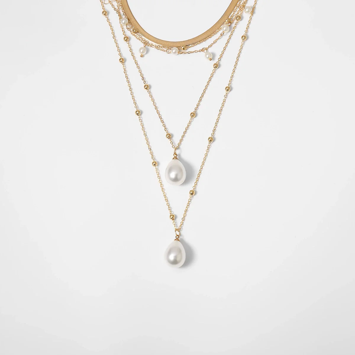 Jewelry Alloy Exaggerated Portrait Coin Multielement Retro Relief Flower Plate Imitation Pearl Geometric Ochain Electroplated Necklace For Women - Image 3