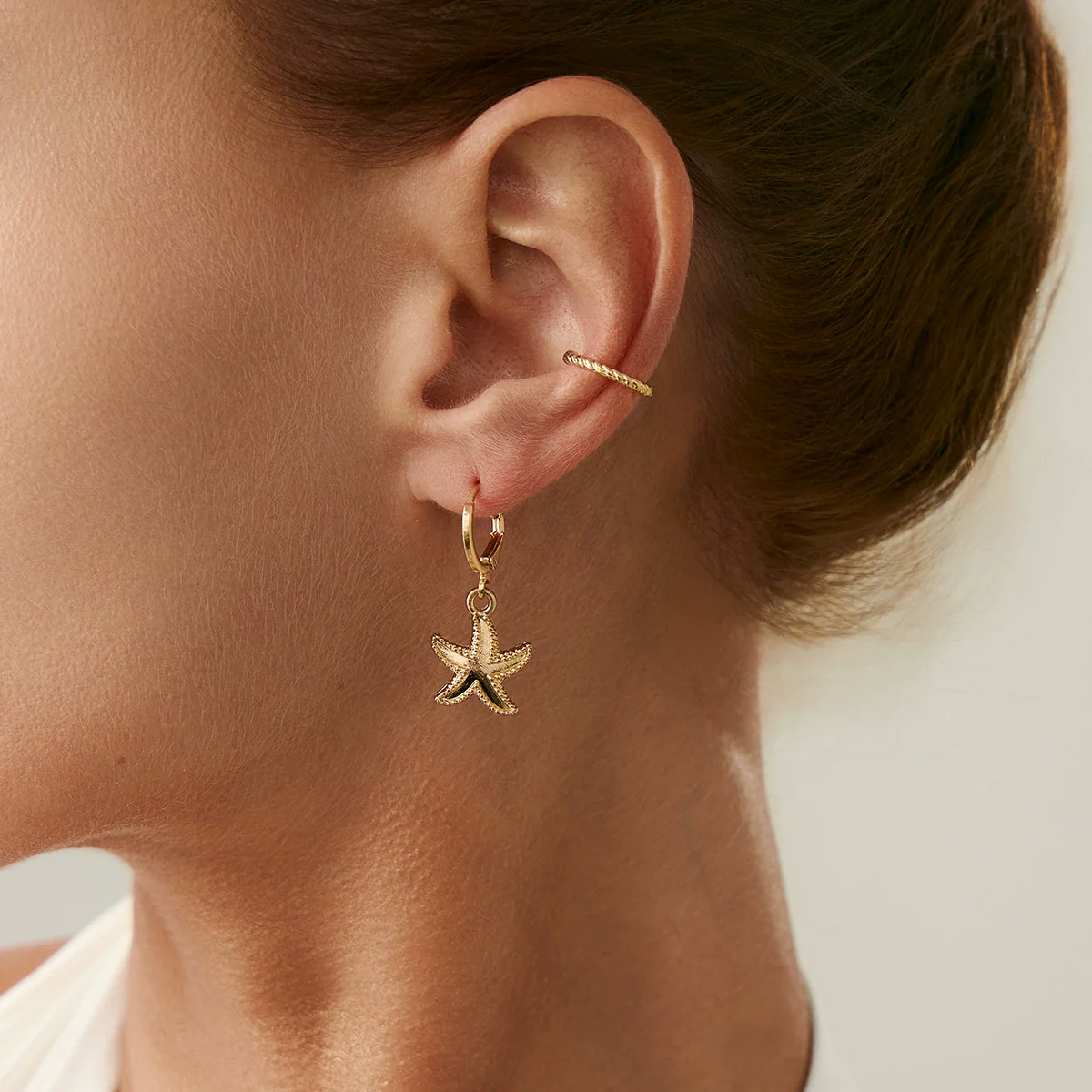 Jewelry Alloy Exaggerated Star Flower Electroplated Earrings For Women - Image 2