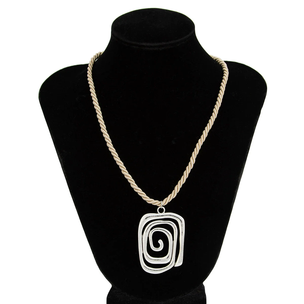 Jewelry Alloy Geometric Electroplated Asymmetrical Spiral Pendant Necklace And Bracelet - Image 14