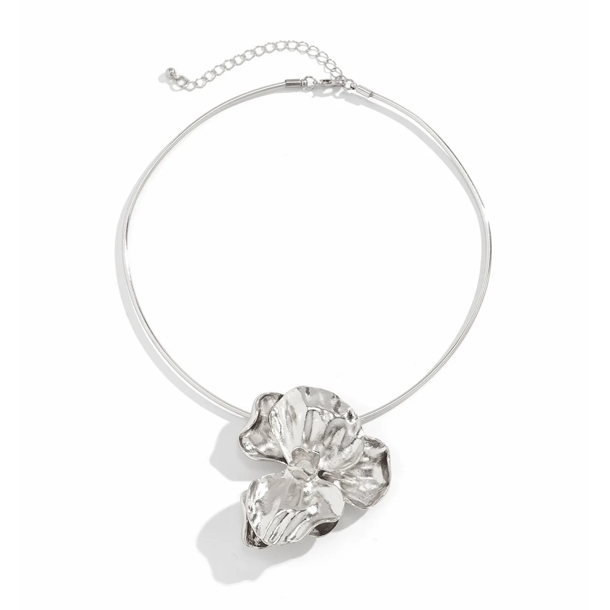 Jewelry Alloy Geometric Flower Choker Necklace For Women - Image 3