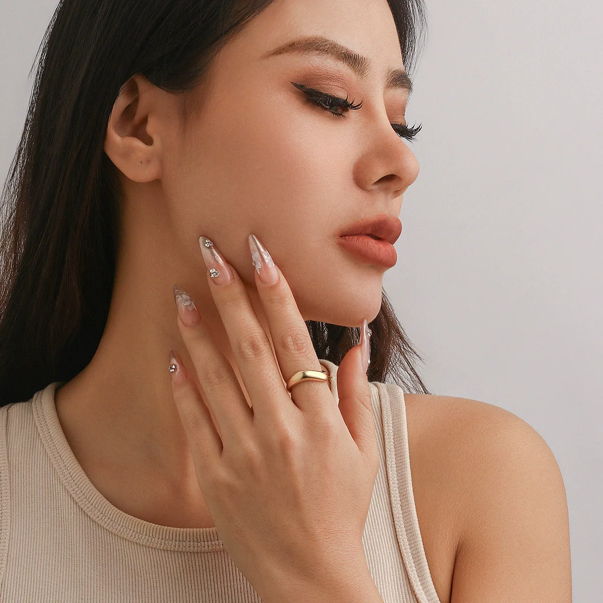 Jewelry Alloy Geometric Ring Electroplated For Women - Image 6