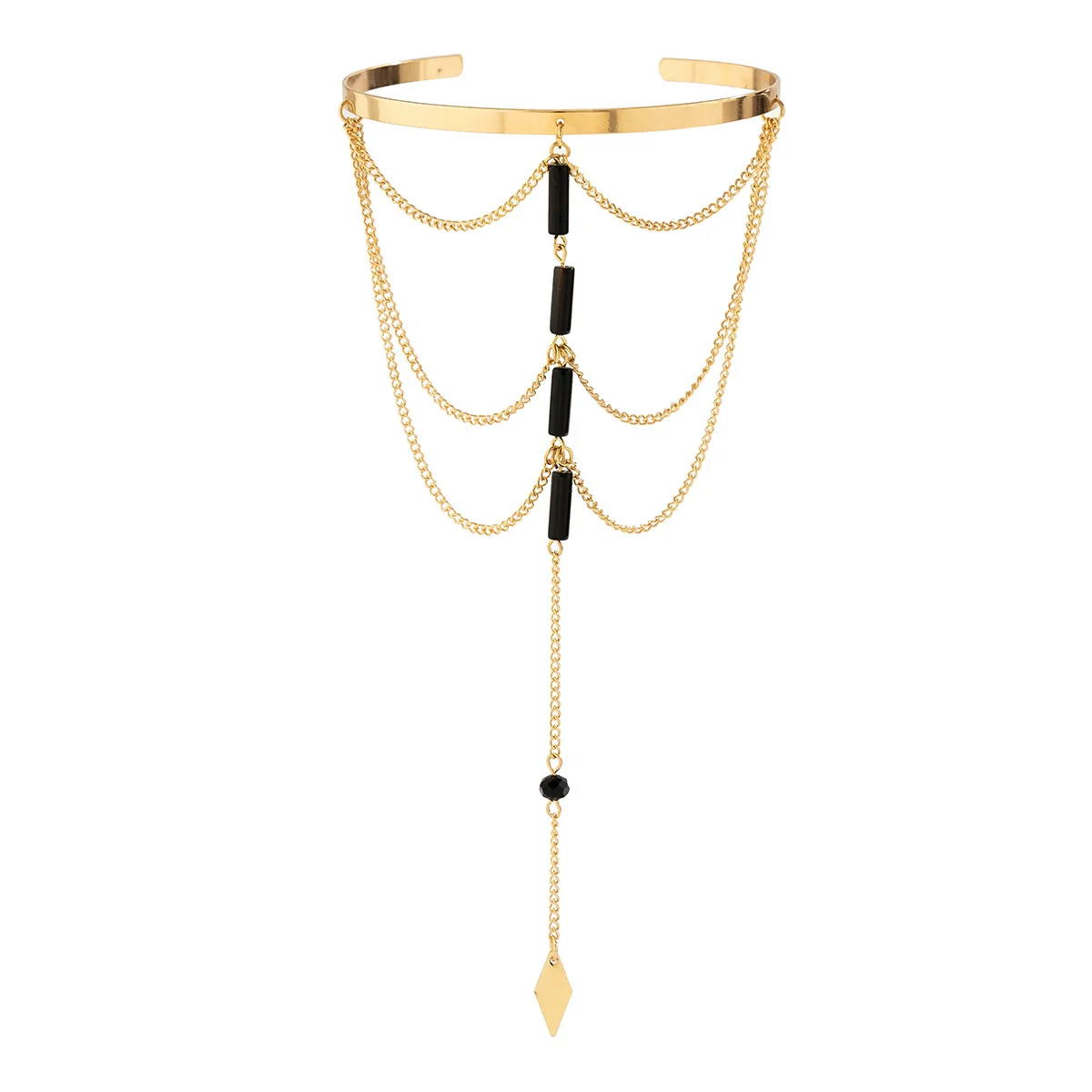 Jewelry Alloy Geometric Tassel Arm Chain Ring Electroplating - Image 5