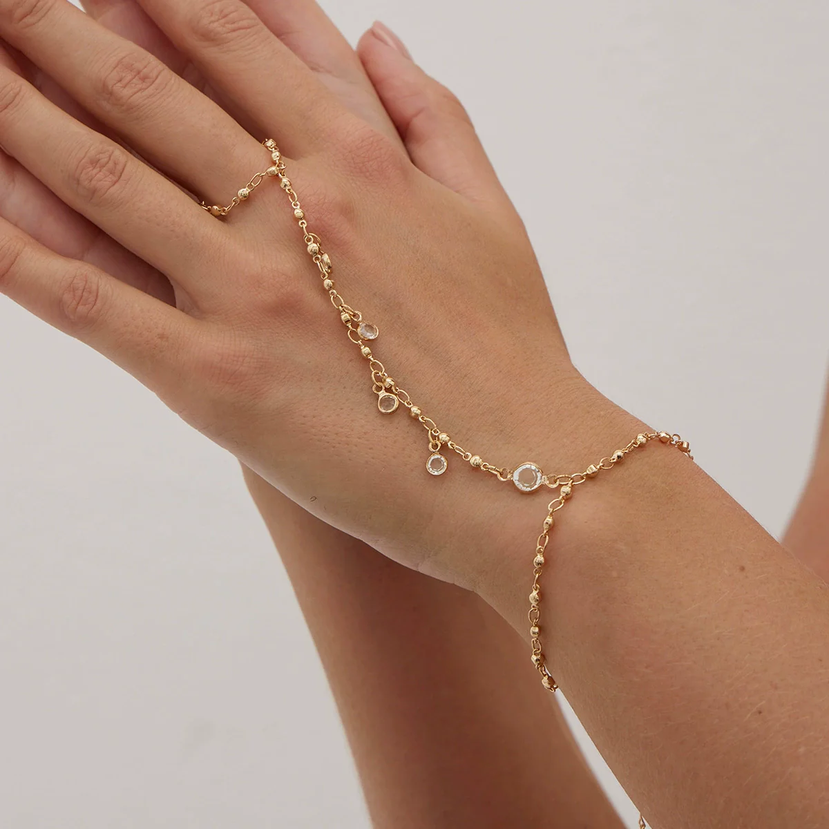 Jewelry Alloy Glossy Spring Bracelet Set Fashion Geometric Electroplating Design - Image 10