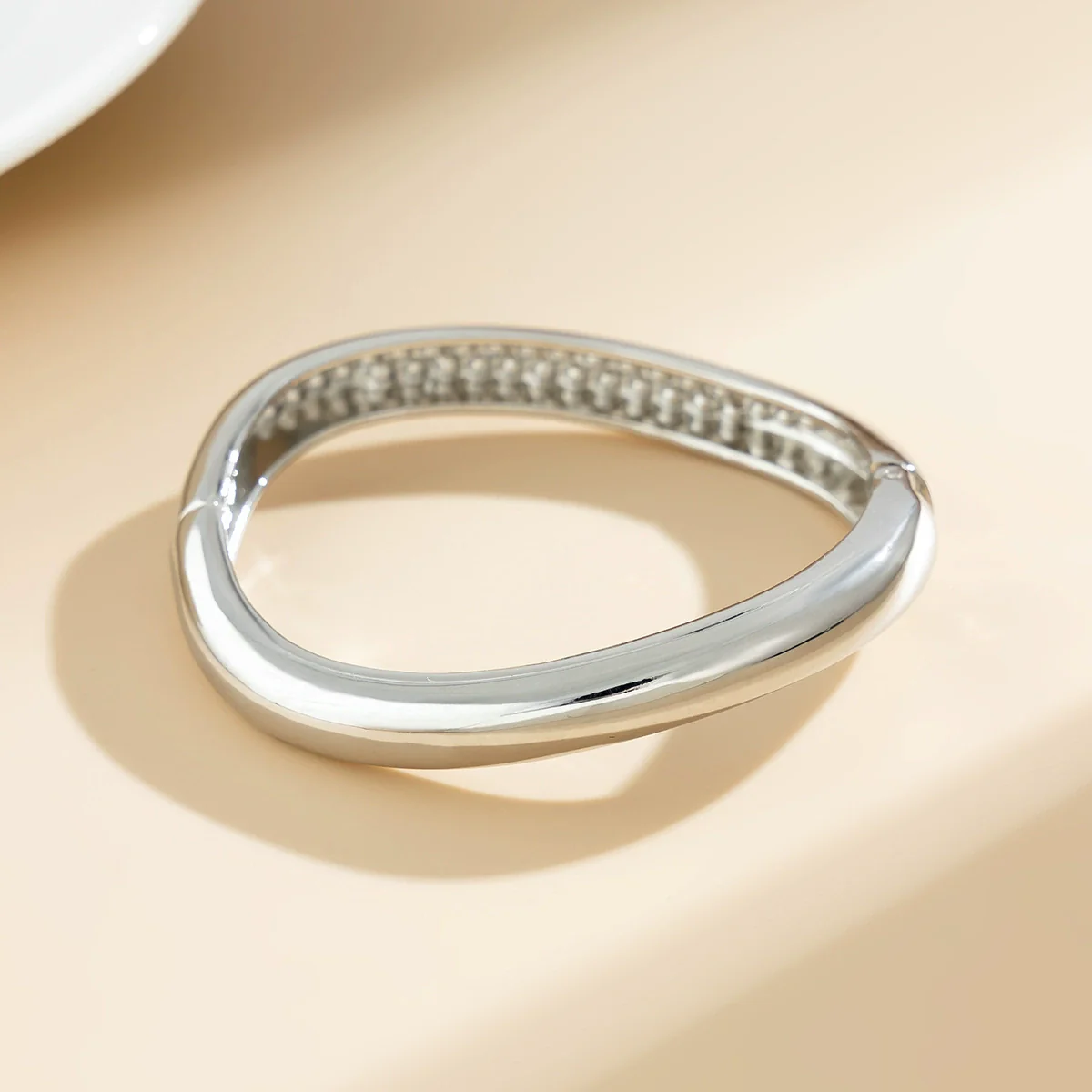 Jewelry Alloy Glossy Spring Bracelet Set Fashion Geometric Electroplating Design - Image 9