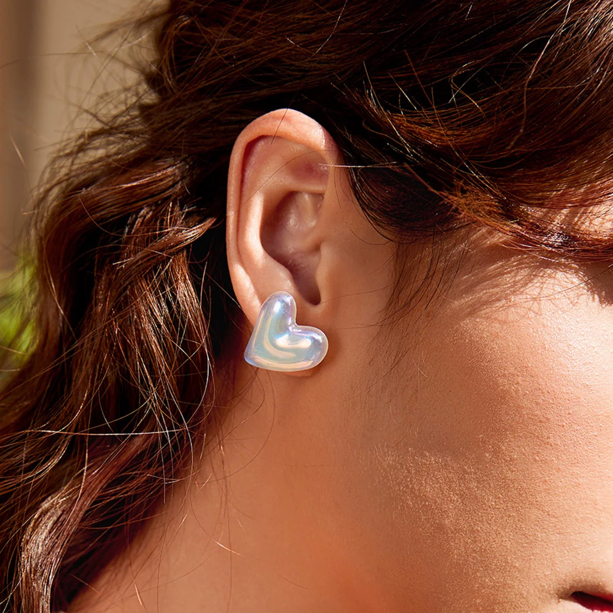 Jewelry Alloy Heart Shaped Exaggerated Baroque Pearl Women's Earrings - Image 3