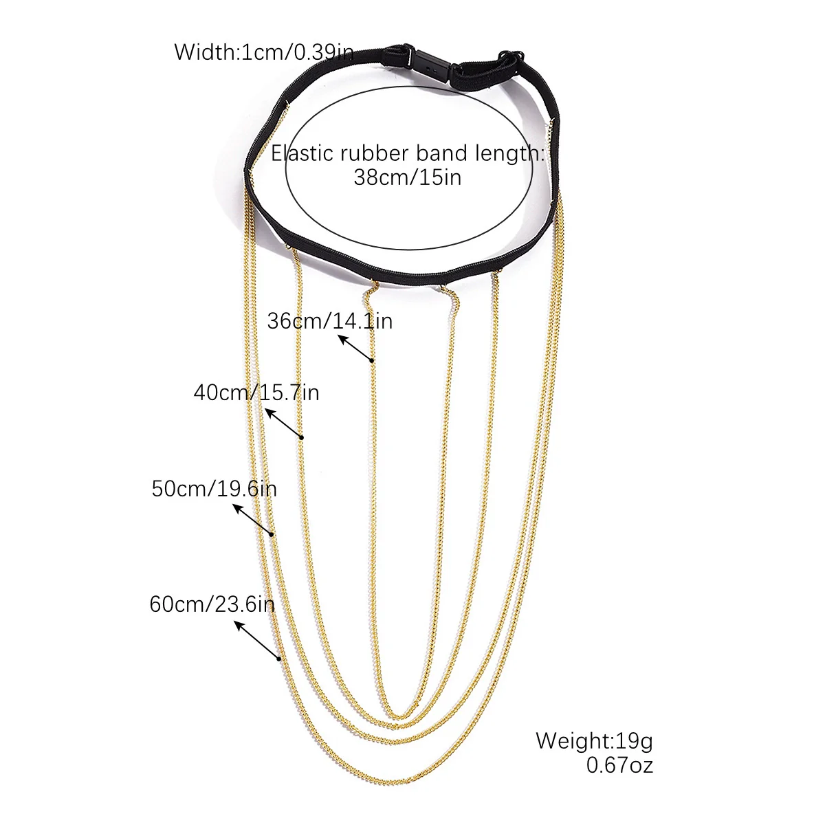 Jewelry Alloy Heart Thigh Chain Women's Bohemian Multilayer Elastic Rice Beads Style - Image 11