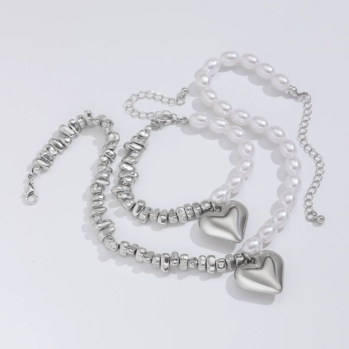 Jewelry Alloy Heartshaped Clavicle Chain With Electroplating Treatment - Image 6