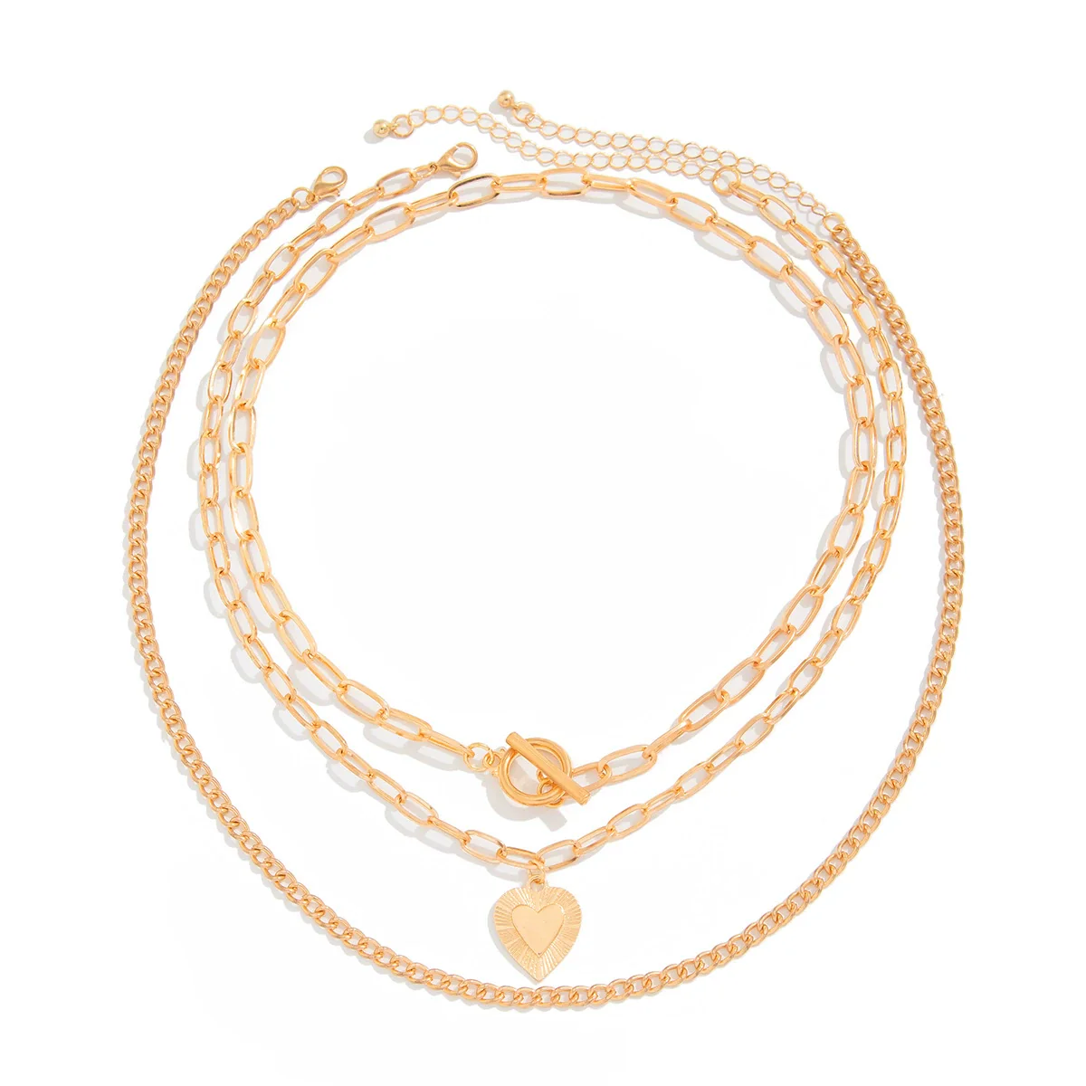Jewelry Alloy Iron Chain Geometric Pendant Ins Style Electroplating Women's Necklace - Image 5