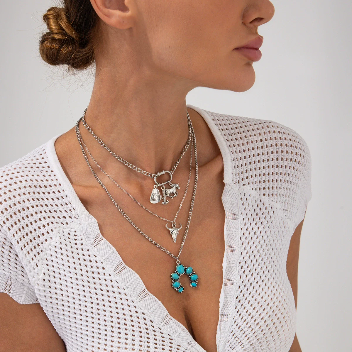 Jewelry Alloy Pendant Necklace Retro Animal Zodiac Electroplating Clavicle Chain For Women - Image 2