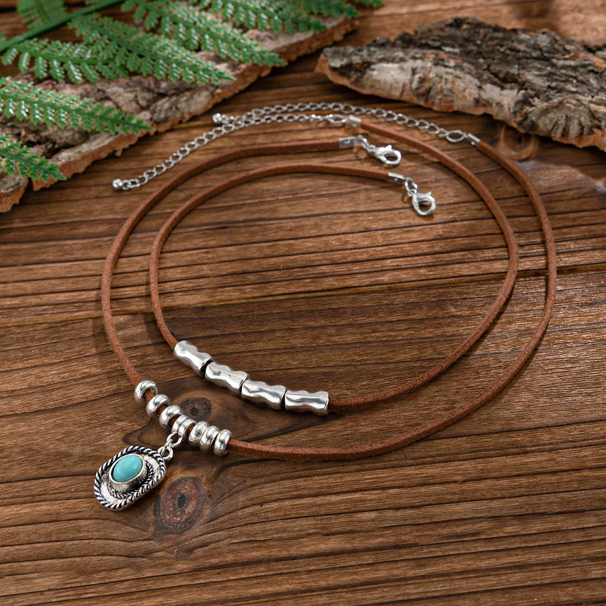 Jewelry Alloy Pendant Necklace With Geometric Pattern And Electroplating For Women - Image 3