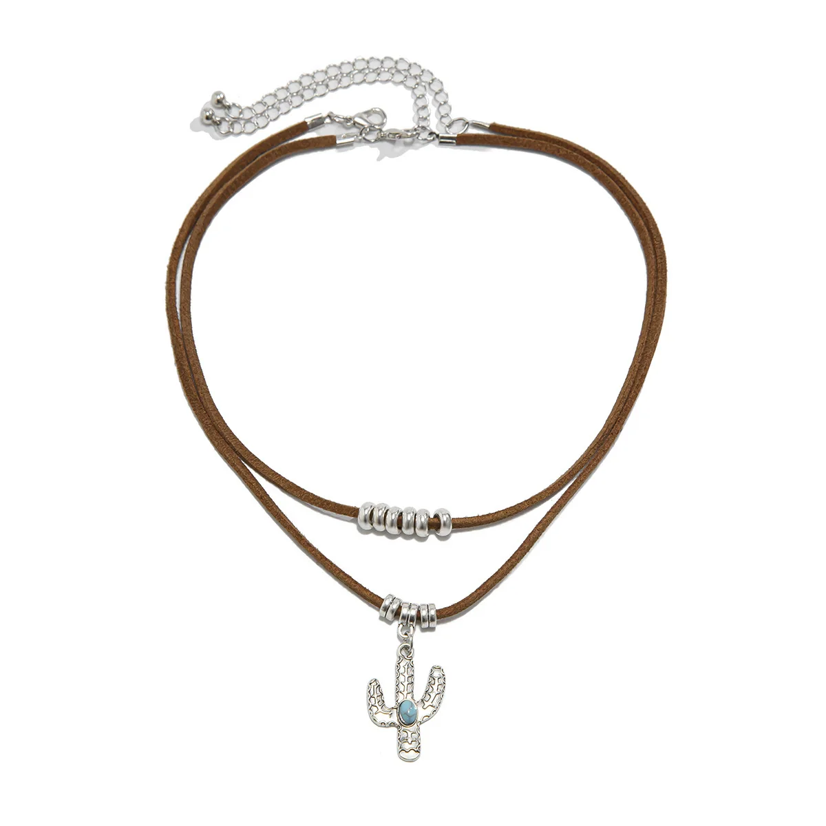 Jewelry Alloy Pendant Necklace With Geometric Pattern And Electroplating For Women - Image 5