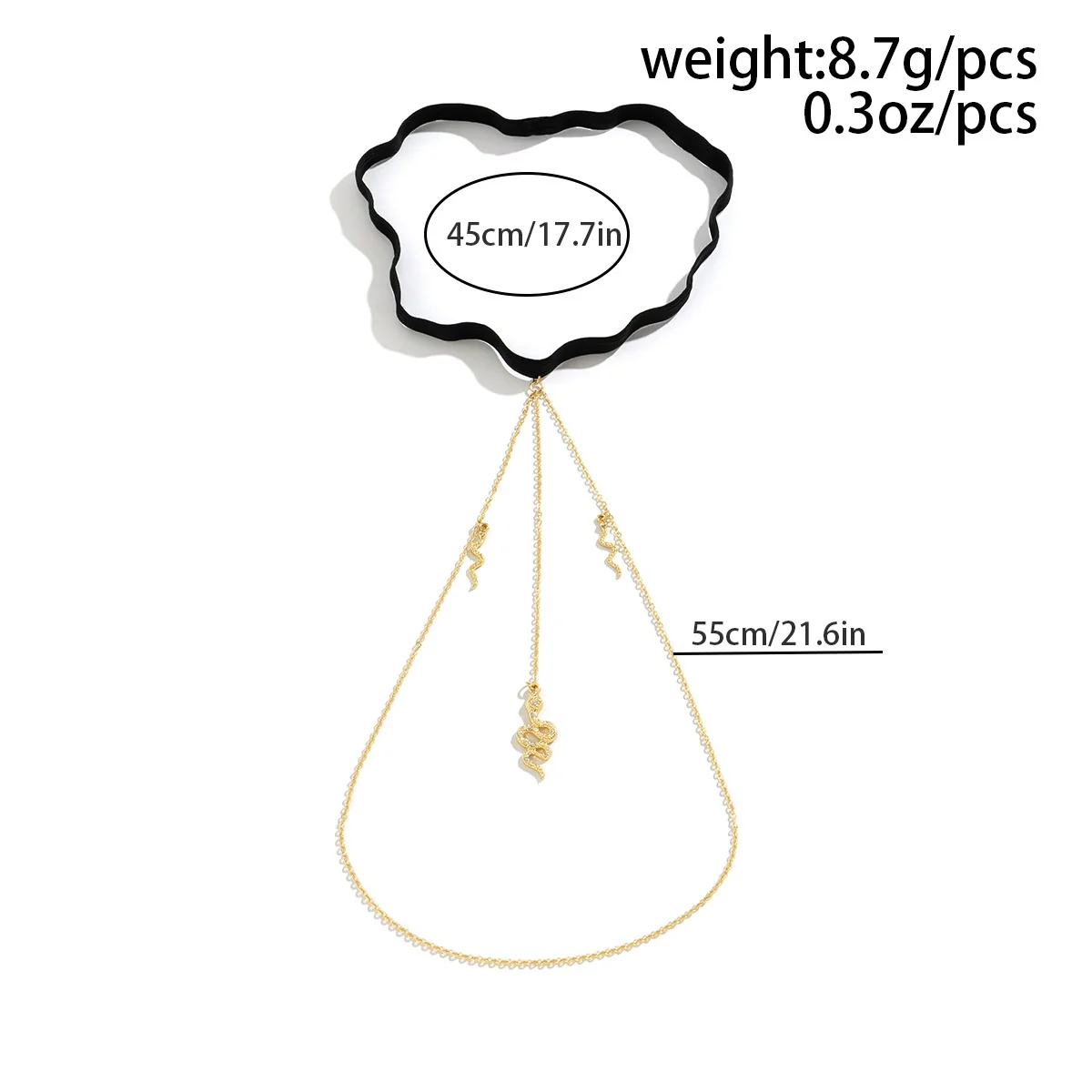 Jewelry Alloy Snake Pendant Tassel Thigh Chain Body Chain Animal Zodiac Pattern - Image 4