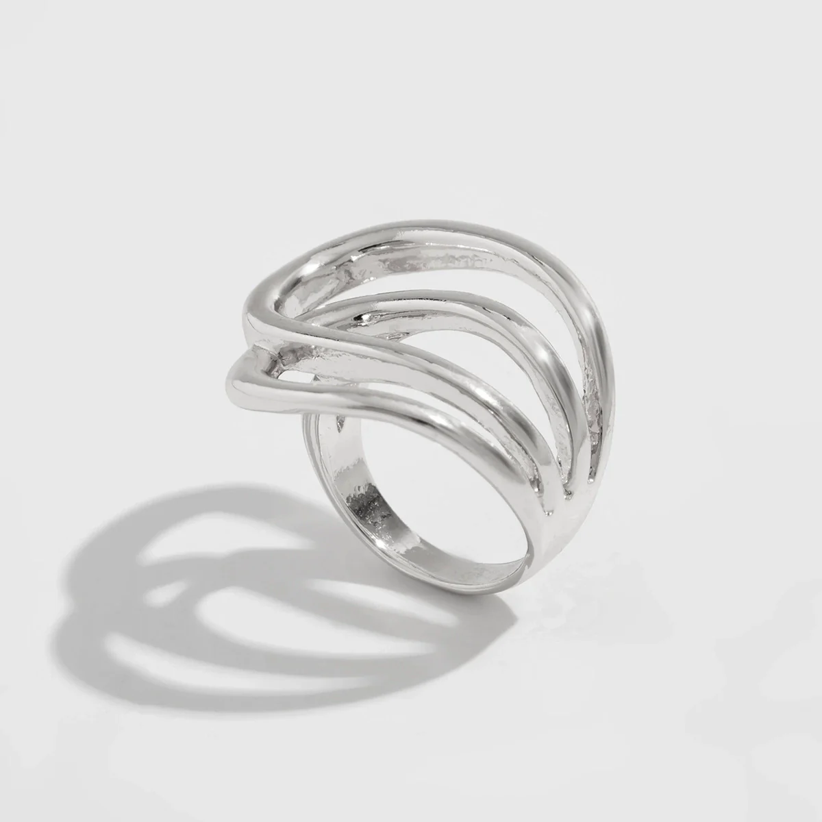 Jewelry Alloy Spring Bracelet Irregular Water Drop Shape Electroplating Minimalist Style - Image 13