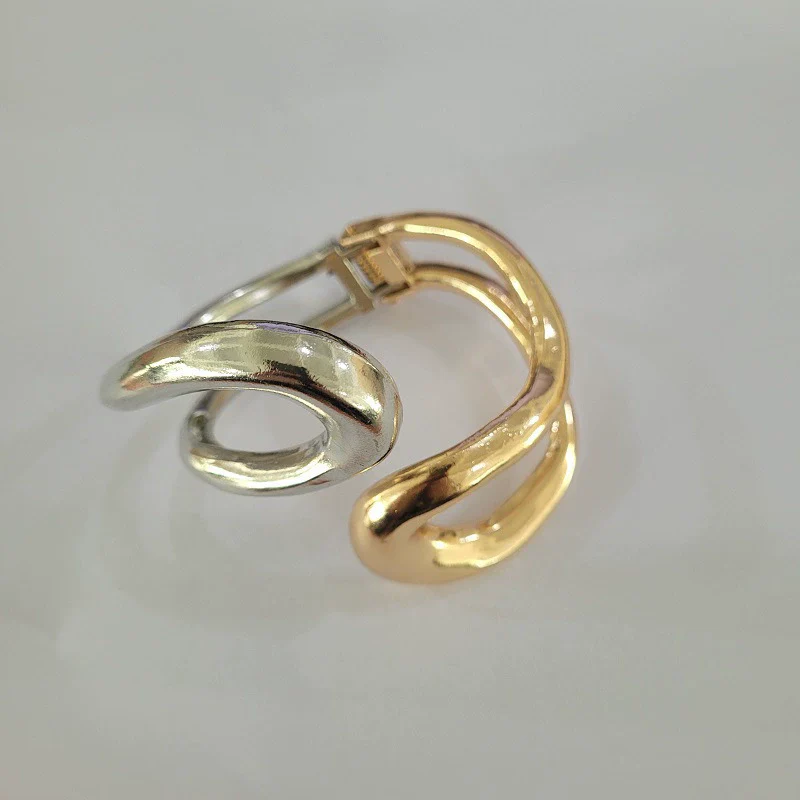 Jewelry Alloy Ushaped Twisted Double Collar Choker Bracelet Electroplated For Women - Image 13