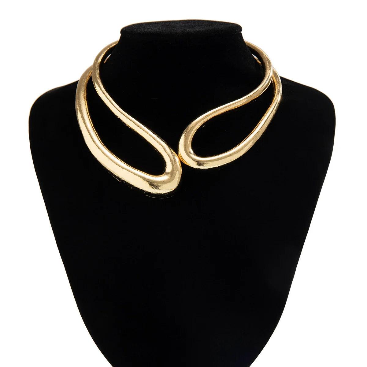Jewelry Alloy Ushaped Twisted Double Collar Choker Bracelet Electroplated For Women - Image 8