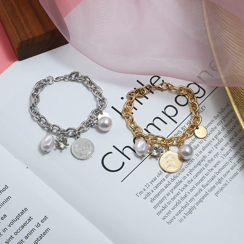 Jewelry Alloy Woven Bracelet With Shell Pattern And Rose Gold Electroplating For Women - Image 3