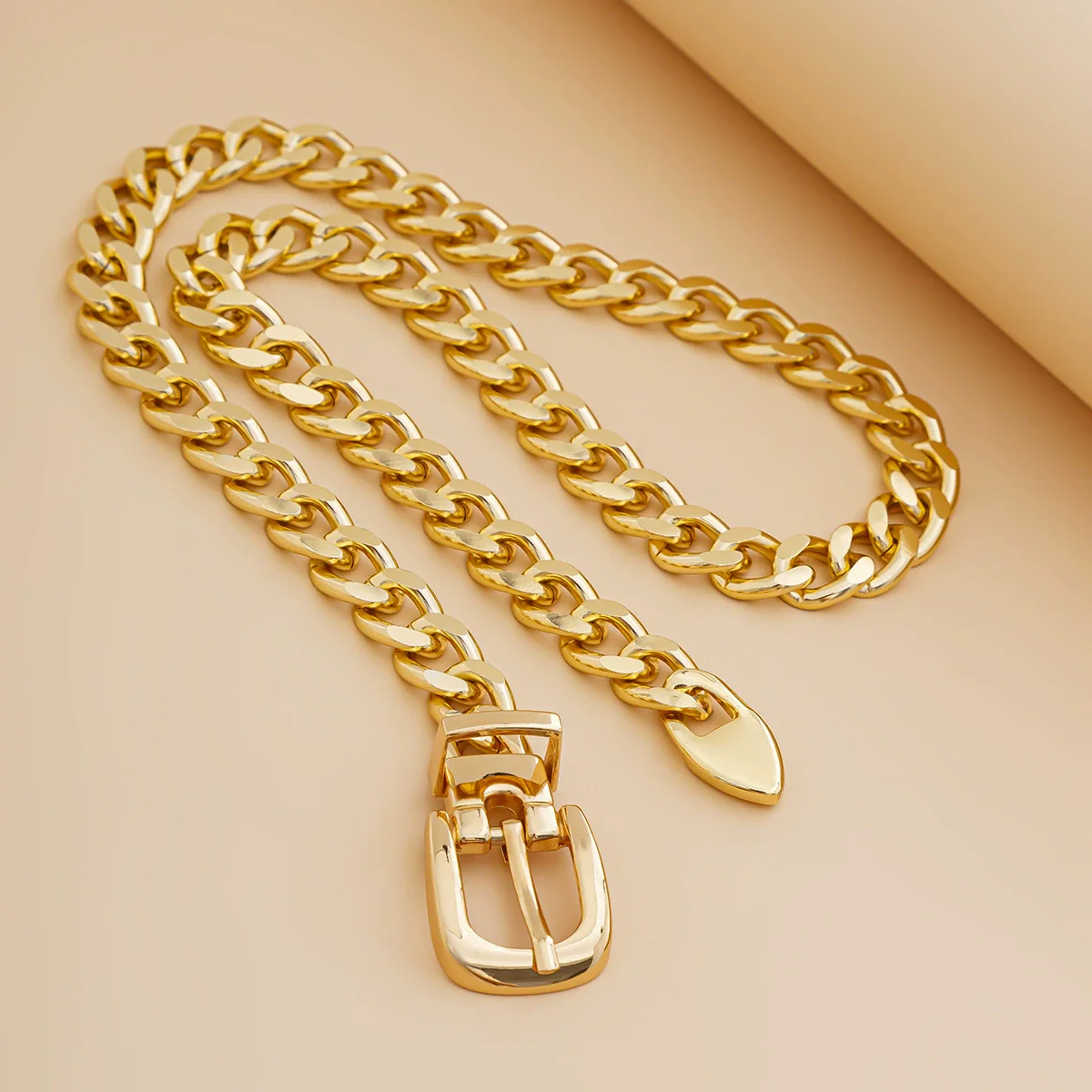 Jewelry Aluminum Alloy Geometric Grinding Electroplating Clavicle Chain Necklace - Image 3