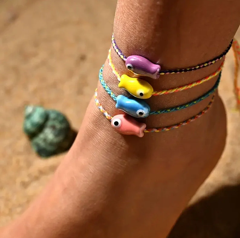 Jewelry Anklet Ceramic Geometric Handmade For Women And Men