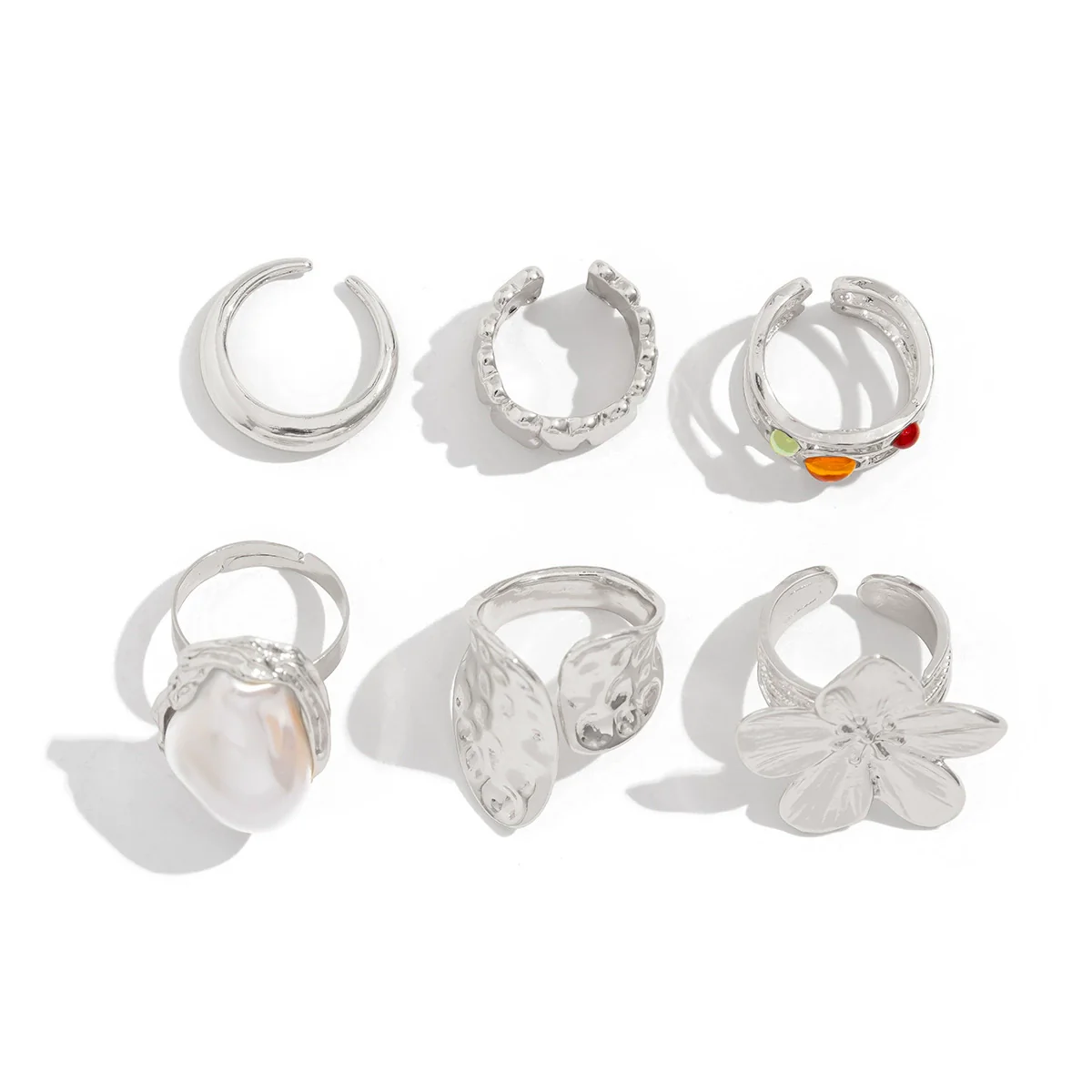 Jewelry Baroque Style Zinc Alloy Flower Ring For Women - Image 5