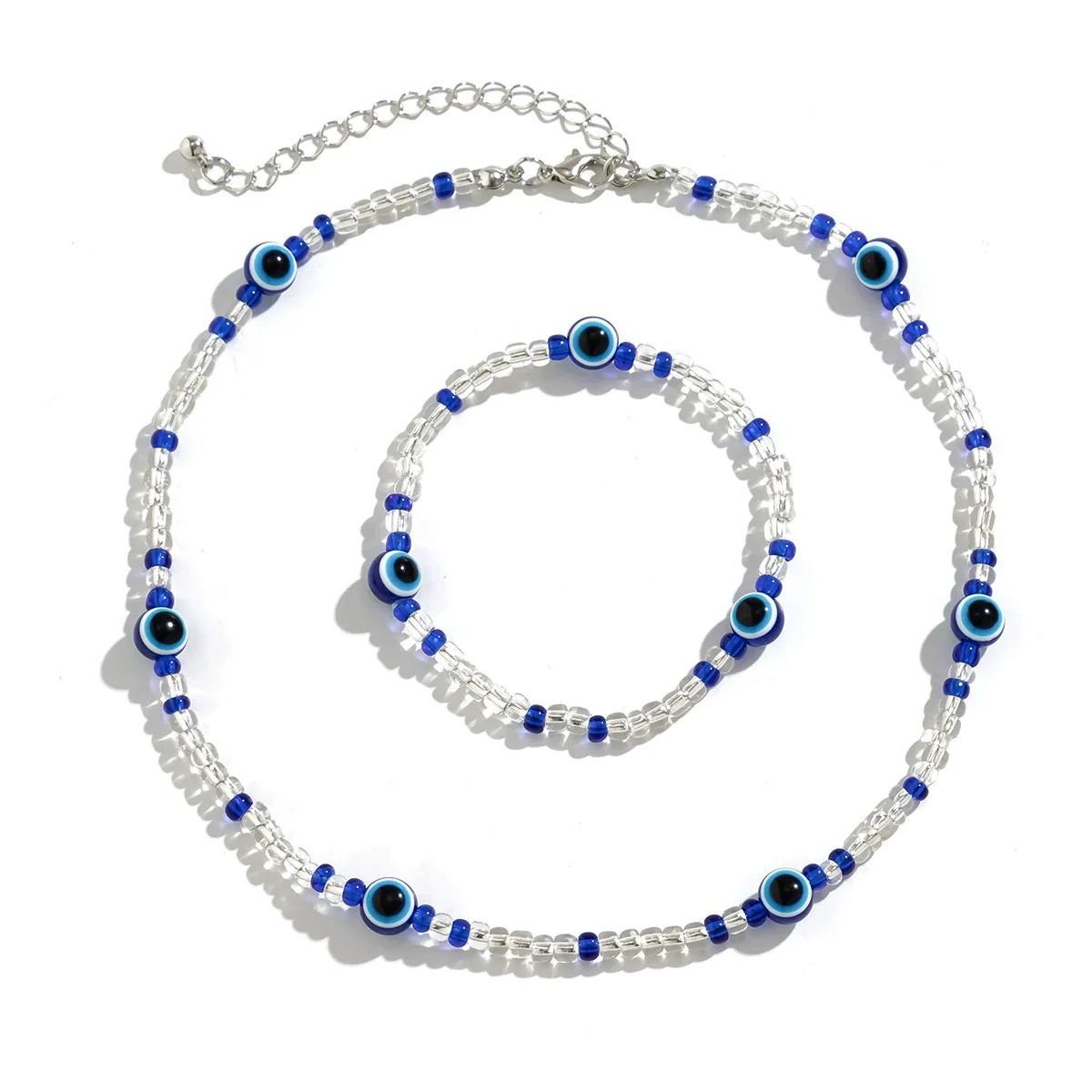 Jewelry Beaded Necklace With Acrylic Pendant Handmade Geometric Style For Women - Image 4