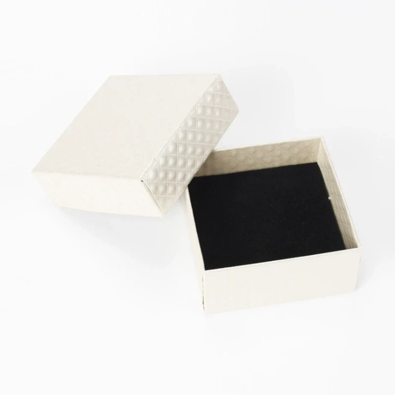 Jewelry Box Ring Box Pendant Necklace Packaging Paper Solid Color Leisure Style - Image 3