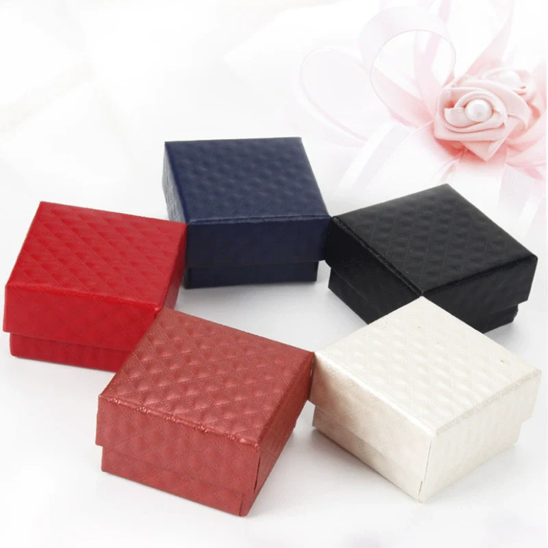 Jewelry Box Ring Box Pendant Necklace Packaging Paper Solid Color Leisure Style - Image 6