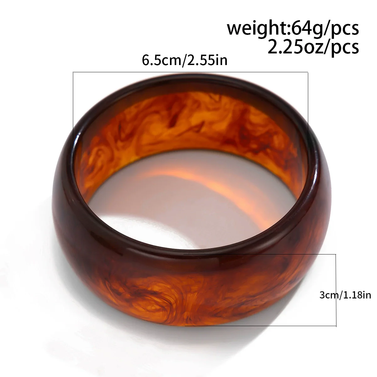 Jewelry Bracelet Acrylic Retro Round Polishing - Image 9