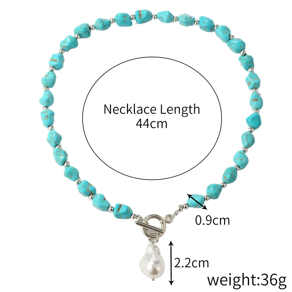 Jewelry Bracelet And Necklace Mixed Material Ball Chain Ushape Geometric Electroplating For Women - Image 20