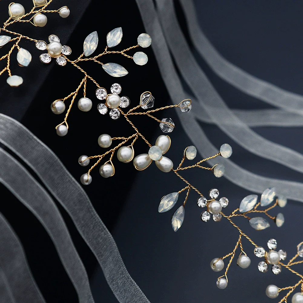 Jewelry Bridal Belt Handmade Flower Pearl Crystal Diamond Weaving Sweet Style - Image 4