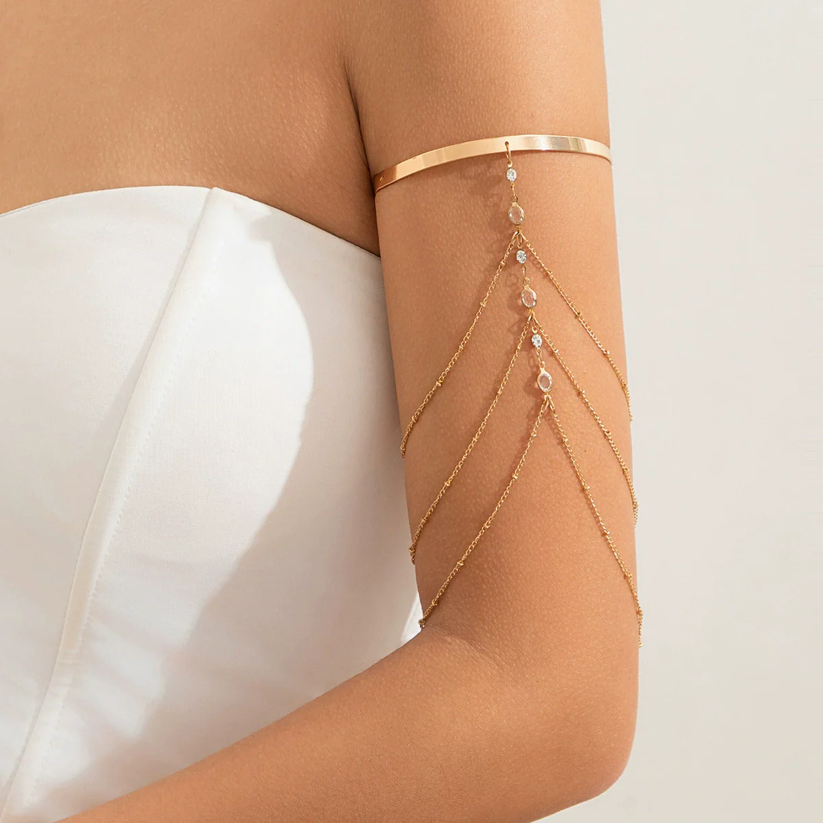 Jewelry Butterfly Flower Tassel Star Shell Metal Arm Bracelet Electroplated - Image 7