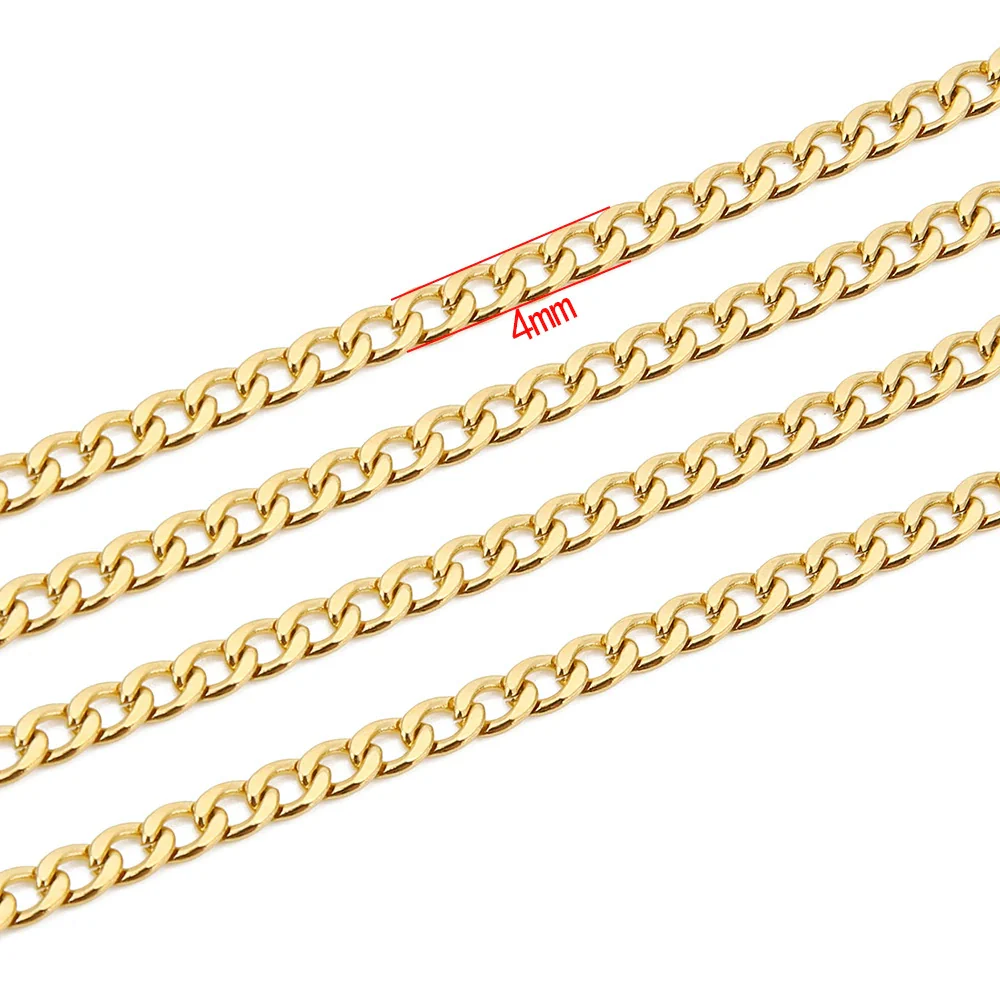Jewelry Chain Bracelet Accessories Stainless Steel 18K Gold Plated Totem Pattern Diy Handmade - Image 3