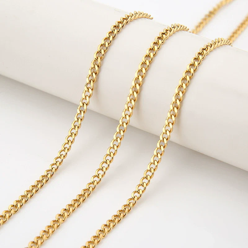 Jewelry Chain Electroplated Hip Hop Style Spiral Pattern - Image 3