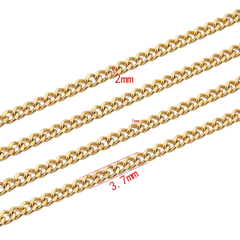 Jewelry Chain Electroplated Hip Hop Style Spiral Pattern - Image 4