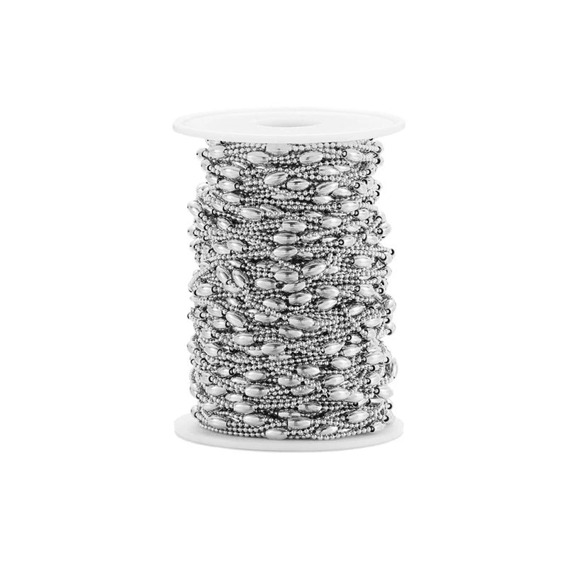 Jewelry Chain Stainless Steel Rice Bead Electroplated - Image 7