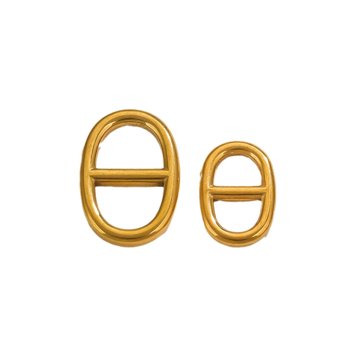 Jewelry Clothing Accessories Stainless Steel Oval Eggshaped Pig Nose Japanese Buckle Electroplating - Image 5
