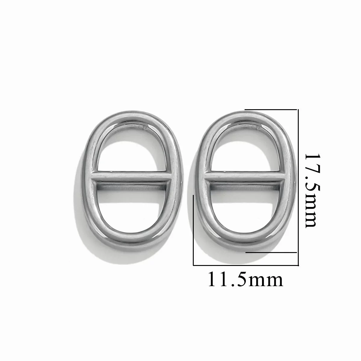 Jewelry Clothing Accessories Stainless Steel Oval Eggshaped Pig Nose Japanese Buckle Electroplating - Image 6