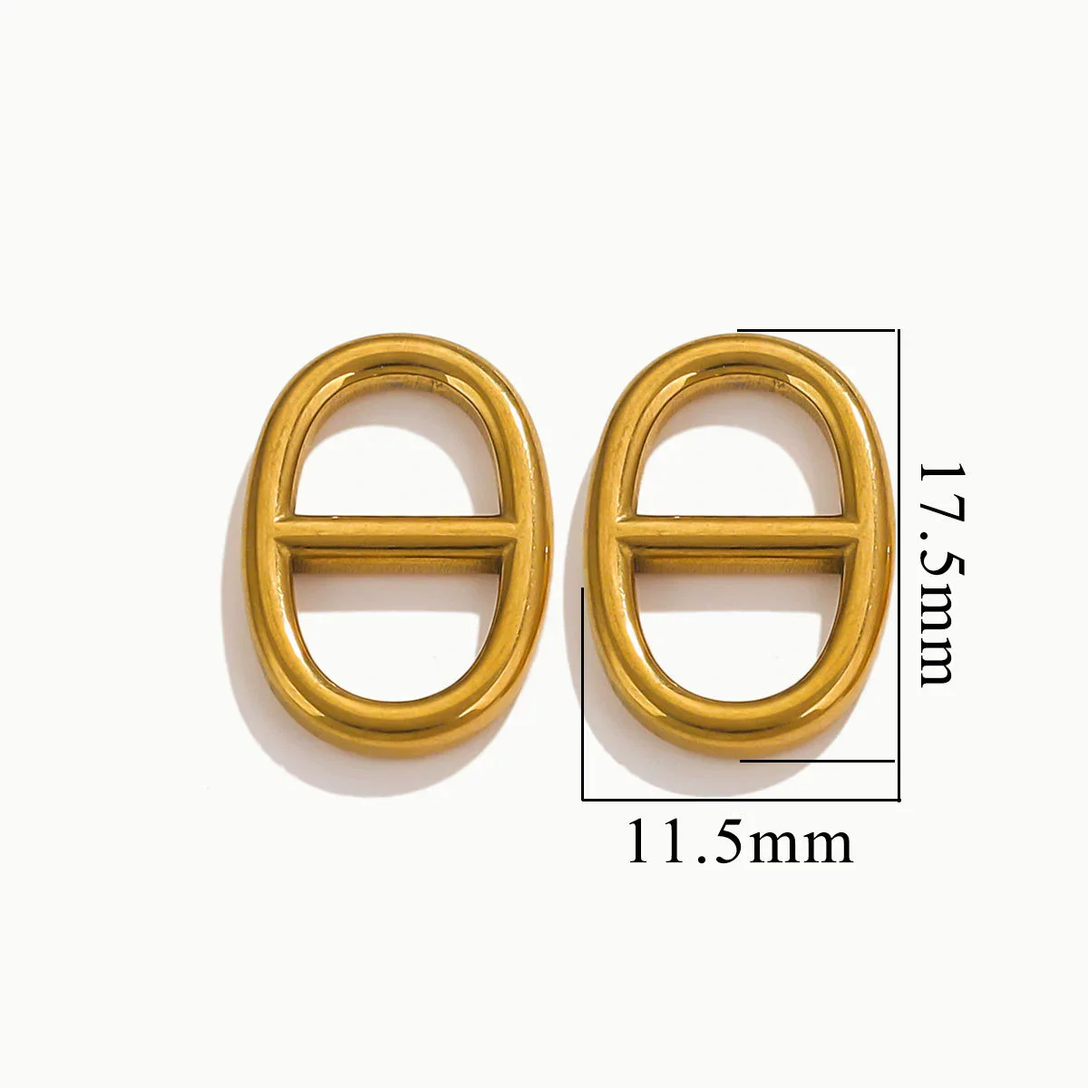 Jewelry Clothing Accessories Stainless Steel Oval Eggshaped Pig Nose Japanese Buckle Electroplating - Image 7