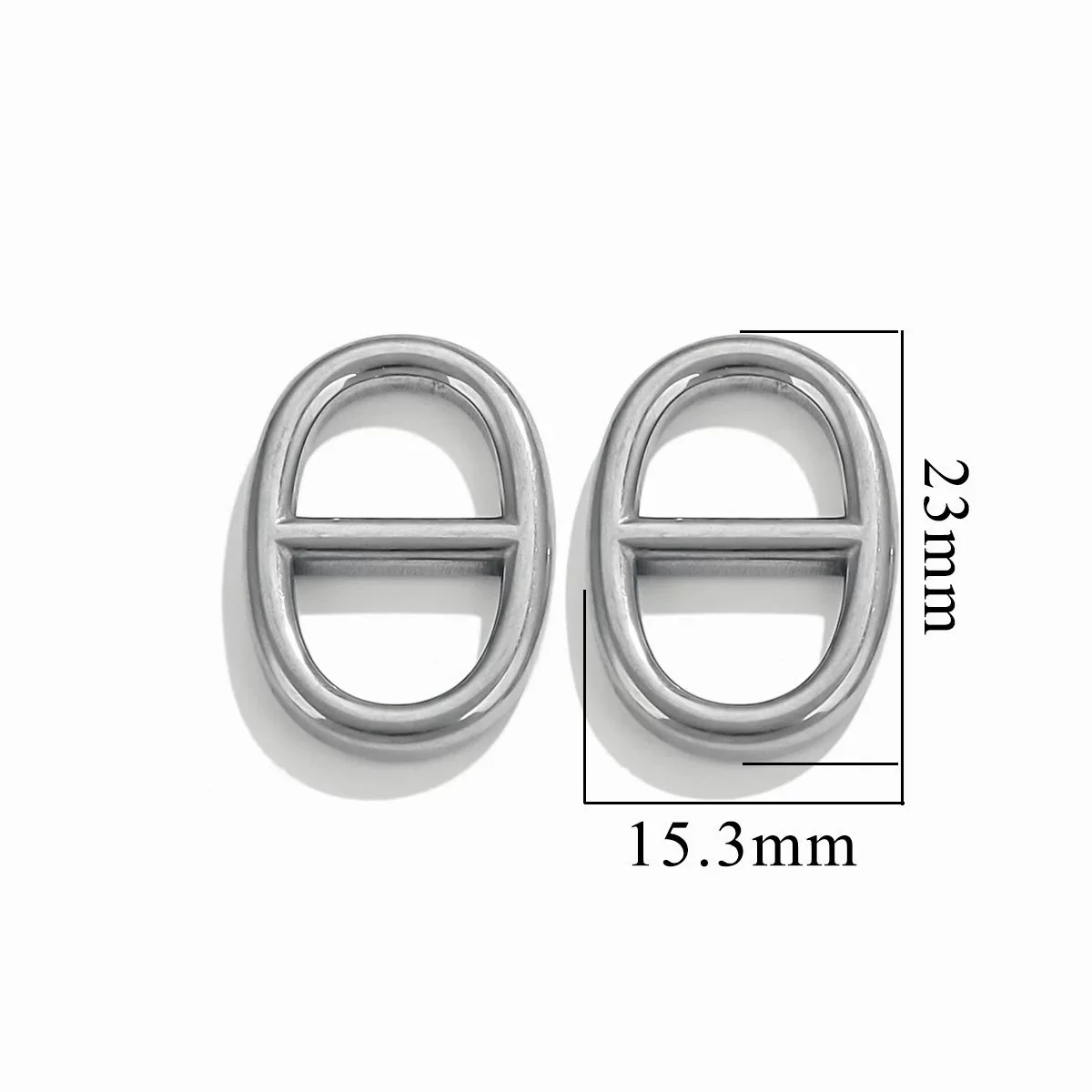 Jewelry Clothing Accessories Stainless Steel Oval Eggshaped Pig Nose Japanese Buckle Electroplating - Image 8