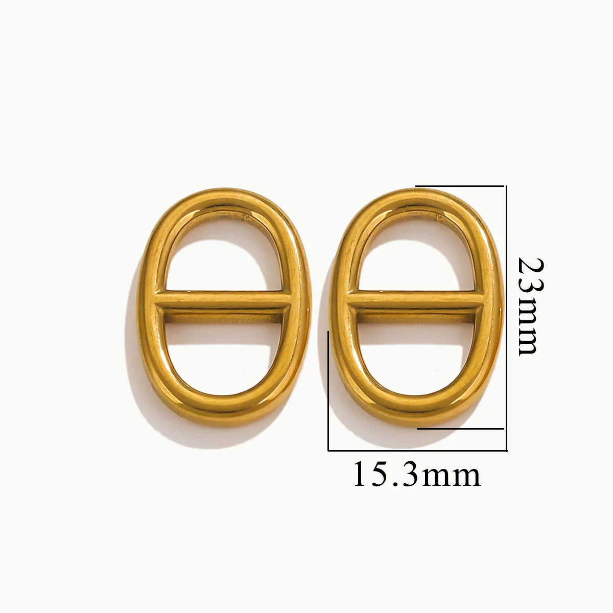 Jewelry Clothing Accessories Stainless Steel Oval Eggshaped Pig Nose Japanese Buckle Electroplating - Image 9