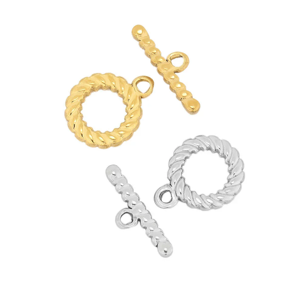 Jewelry Connection Buckle Accessories Stainless Steel Ot Buckle With Electroplating Treatment And To Letter Shape For Diy Bracelet
