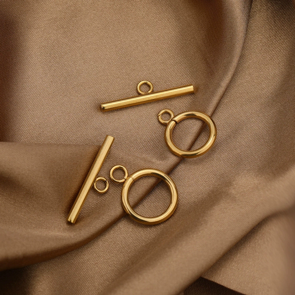 Jewelry Connection Buckle Stainless Steel Fashion Geometric Round Electroplated For Bracelet And Necklace - Image 3
