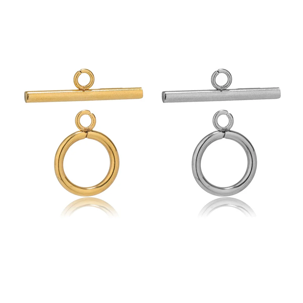 Jewelry Connection Buckle Stainless Steel Fashion Geometric Round Electroplated For Bracelet And Necklace - Image 4