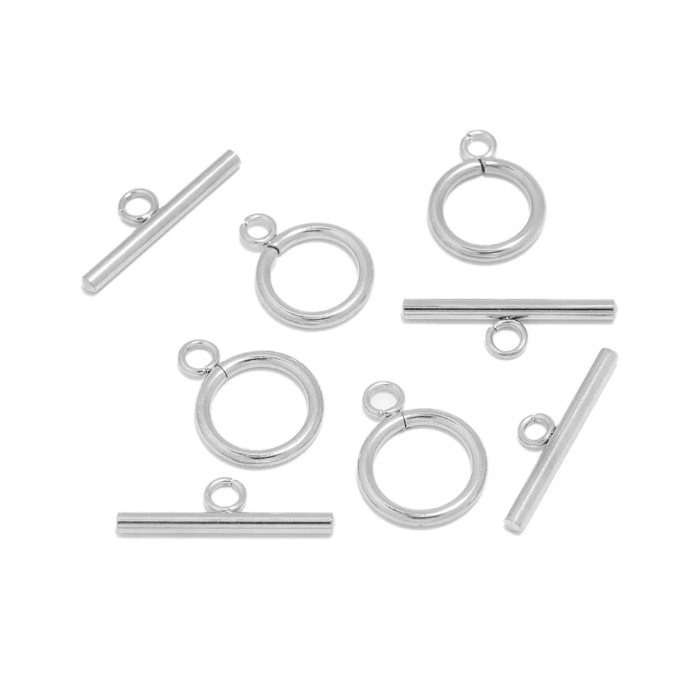 Jewelry Connection Buckle Stainless Steel Fashion Geometric Round Electroplated For Bracelet And Necklace - Image 5